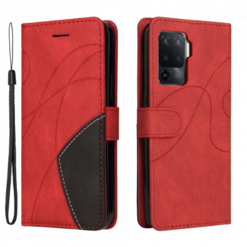 δερματινη θηκη Oppo A94 5G Δίχρωμο Signature Faux Leather