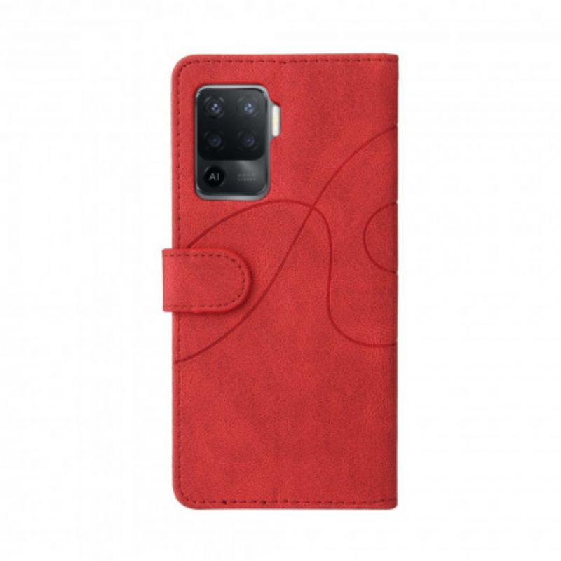 δερματινη θηκη Oppo A94 5G Δίχρωμο Signature Faux Leather