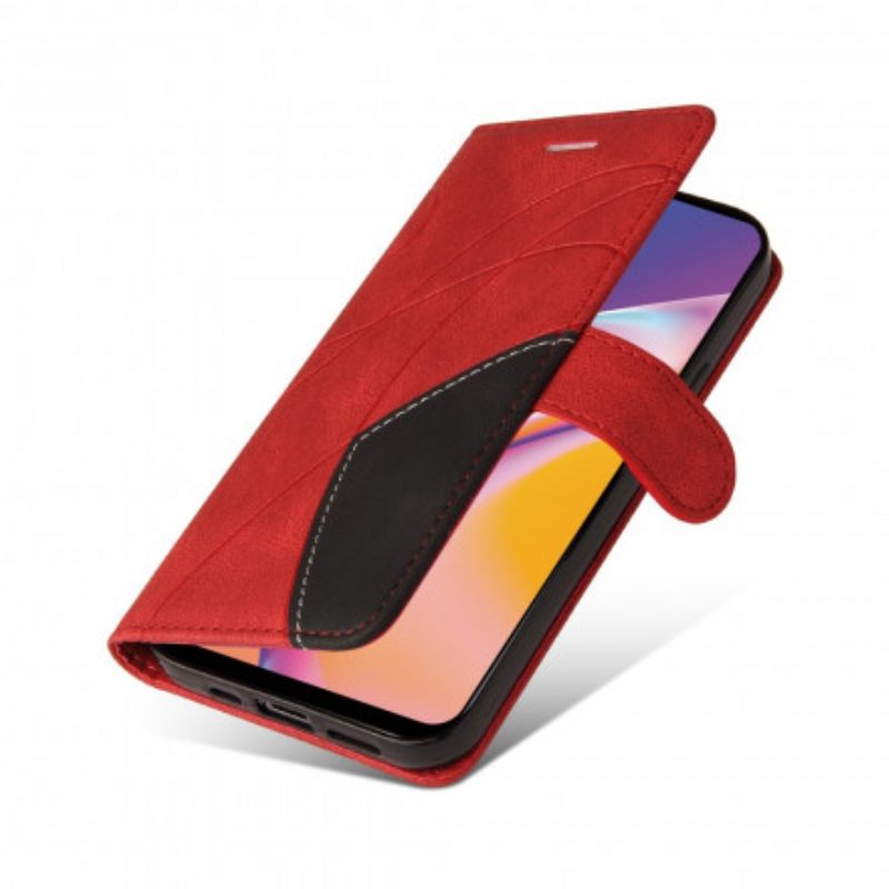 δερματινη θηκη Oppo A94 5G Δίχρωμο Signature Faux Leather