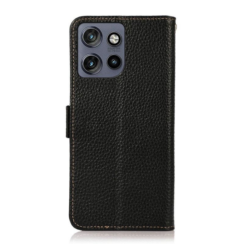 Δερματινη Θηκη Motorola Edge 50 Neo Khazneh Litchi Leather