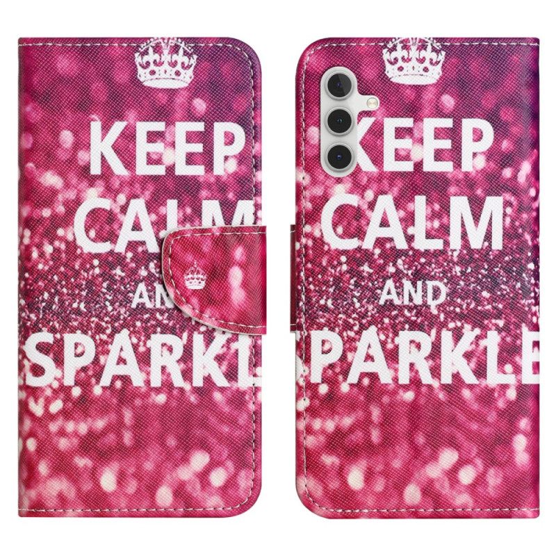 Δερματινη Θηκη Samsung Galaxy S24 Fe Feep Calm And Sparkle