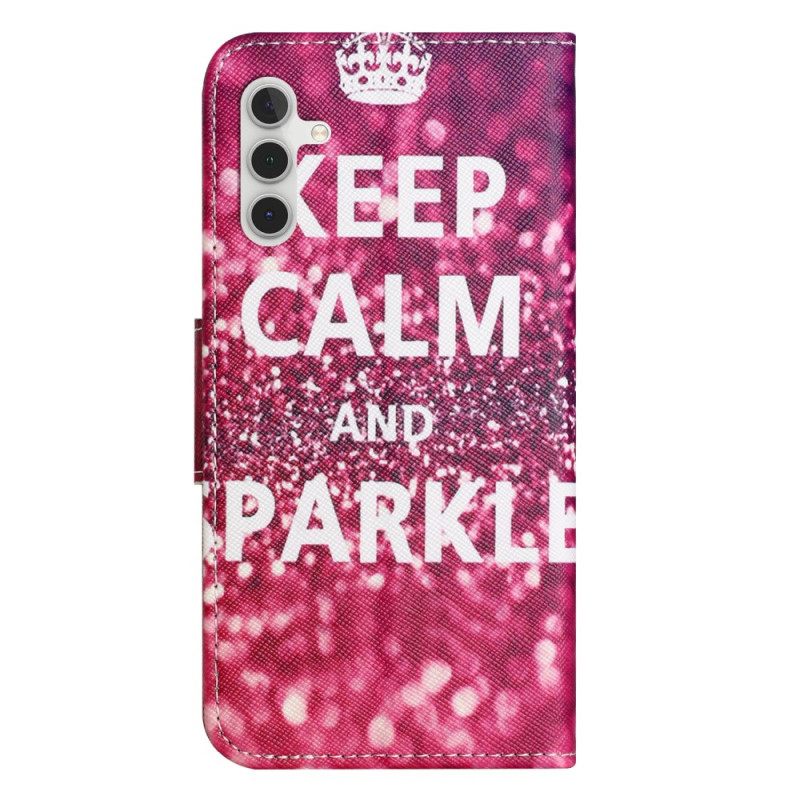 Δερματινη Θηκη Samsung Galaxy S24 Fe Feep Calm And Sparkle