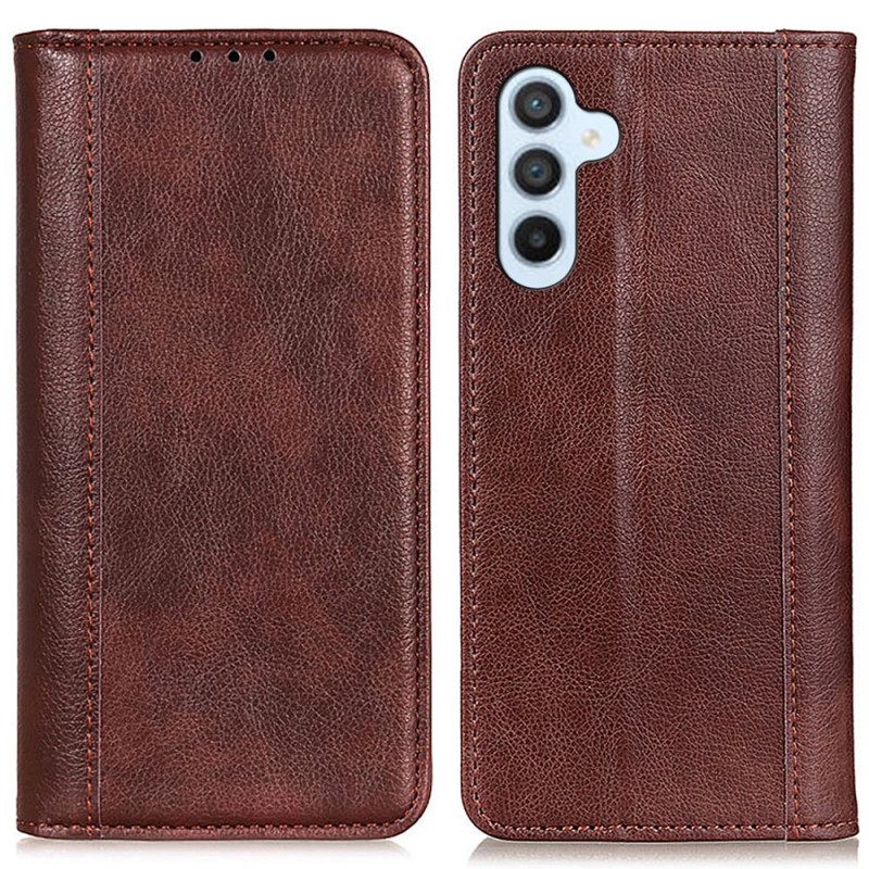 Δερματινη Θηκη Samsung Galaxy S24 Fe Litchi Texture Split Leather