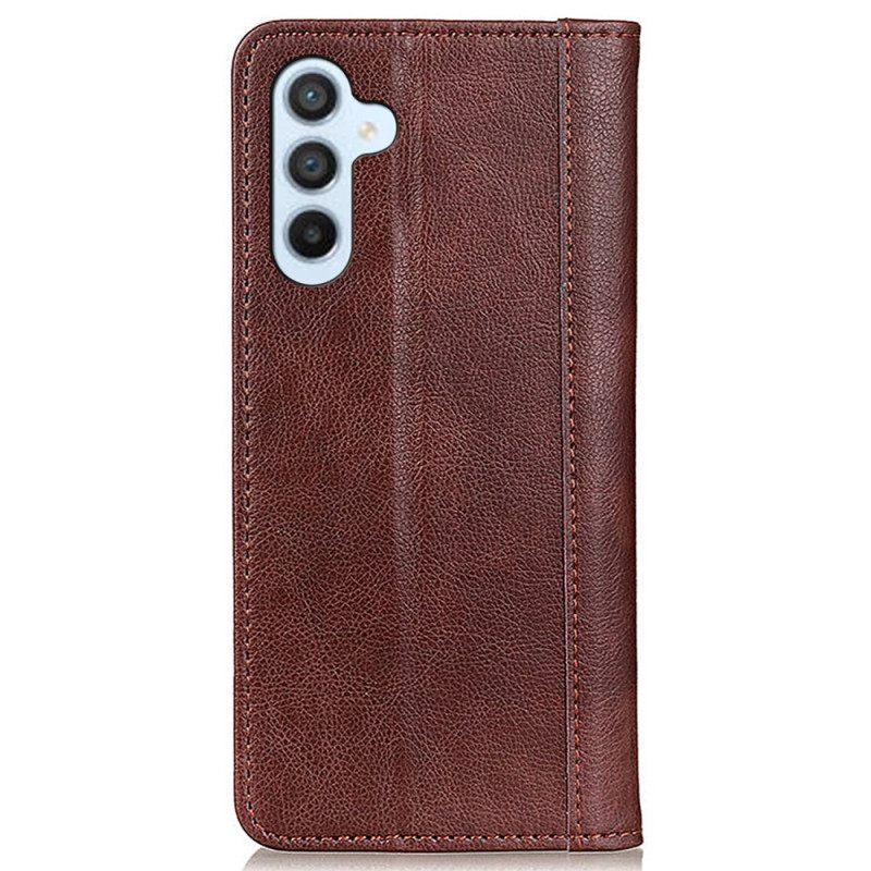 Δερματινη Θηκη Samsung Galaxy S24 Fe Litchi Texture Split Leather