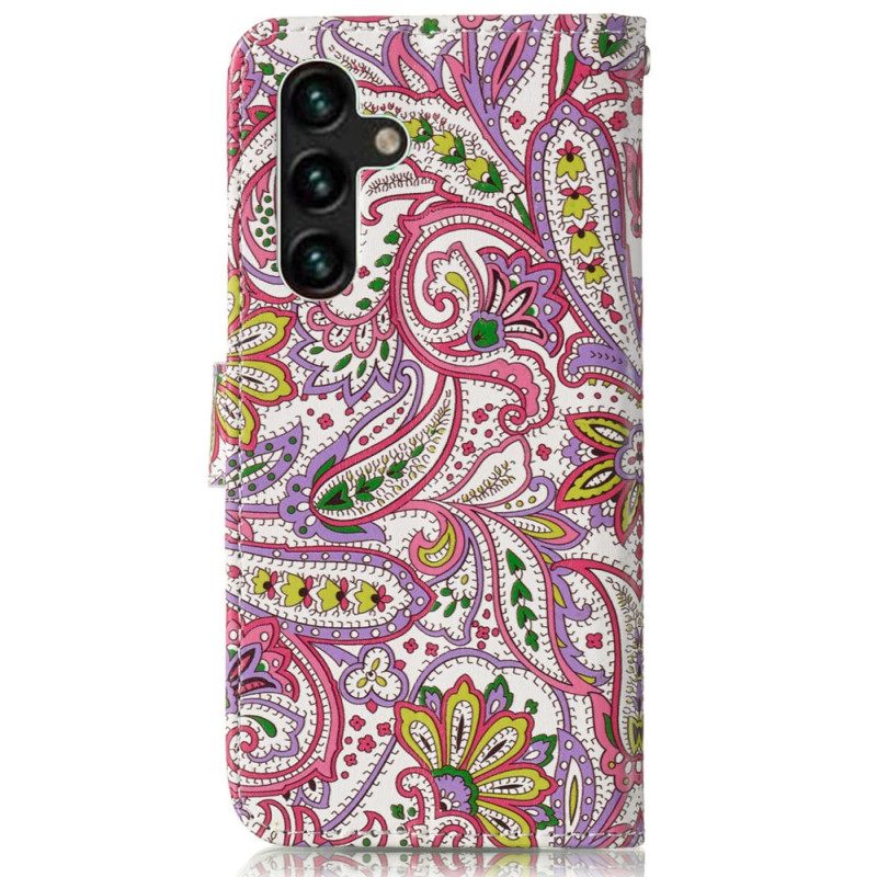 Δερματινη Θηκη Samsung Galaxy S24 Fe Paisley Pattern