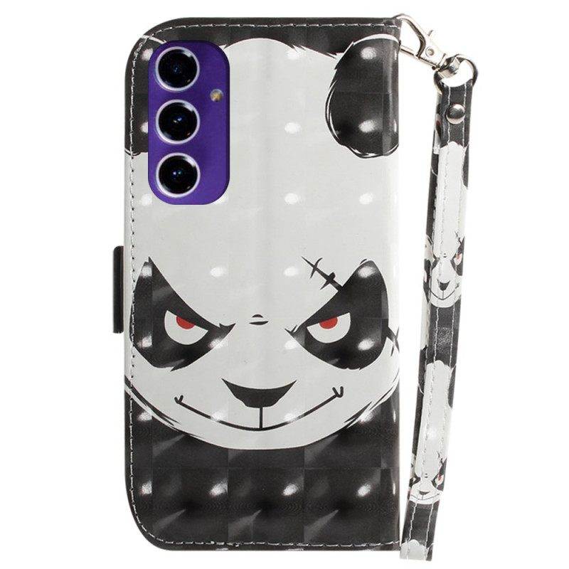 Θηκη Κινητου Samsung Galaxy S24 Fe Θήκες Κινητών Angry Panda Με Λουράκι