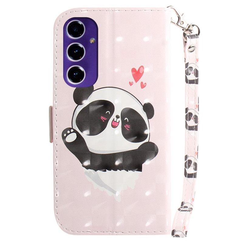 Θηκη Κινητου Samsung Galaxy S24 Fe Θήκες Κινητών Panda Love With Strap