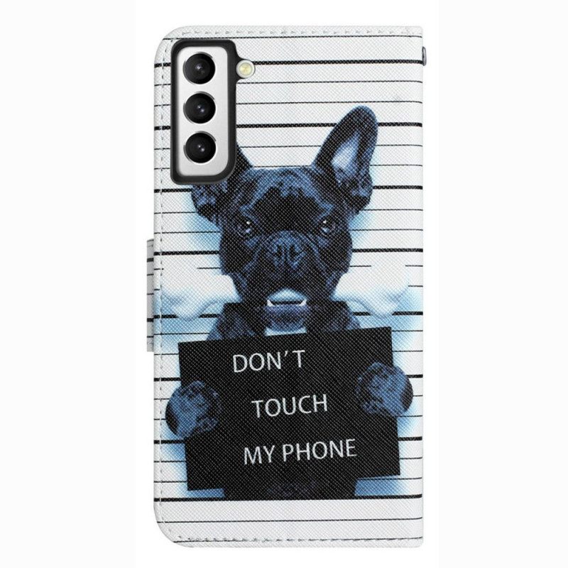 Κάλυμμα Samsung Galaxy S23 Plus 5G με κορδονι Dog Don't Touch My Phone With Lanyard