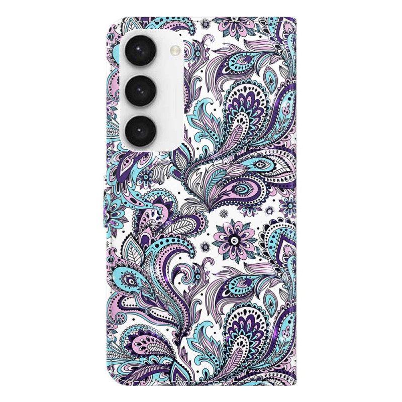 Κάλυμμα Samsung Galaxy S23 Plus 5G με κορδονι Strappy Paisley Pattern