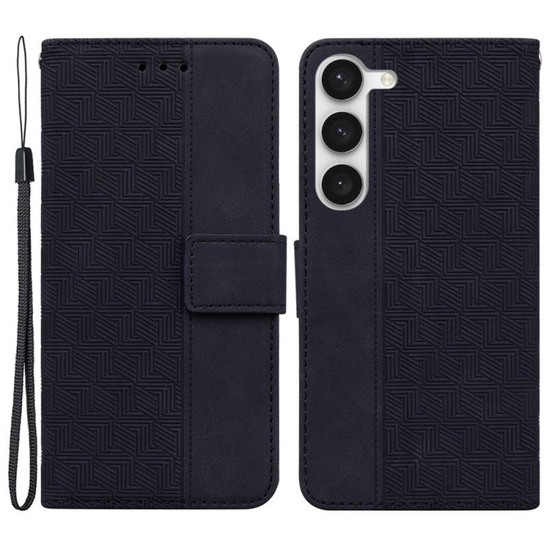 Κάλυμμα Samsung Galaxy S23 Plus 5G με κορδονι Strappy Pattern