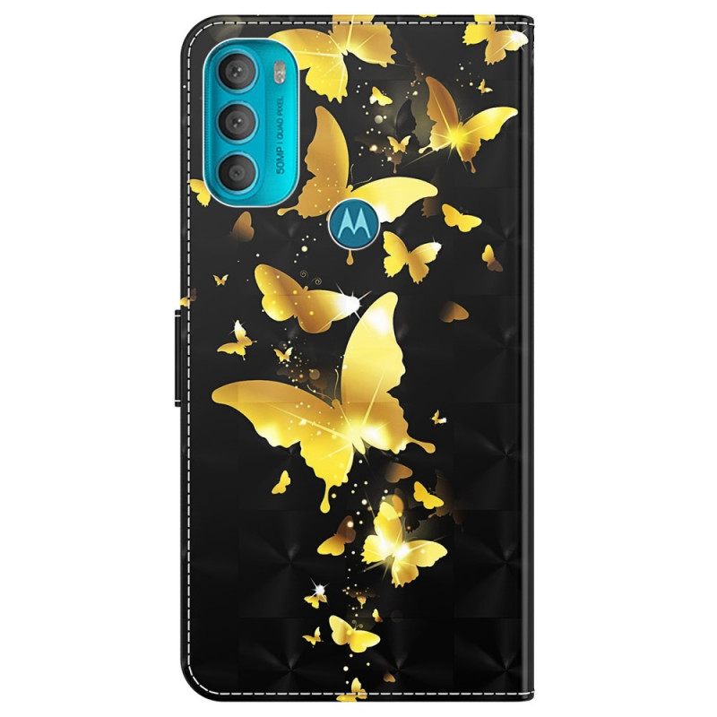 Κάλυμμα Moto G71 5G Κίτρινες Πεταλούδες