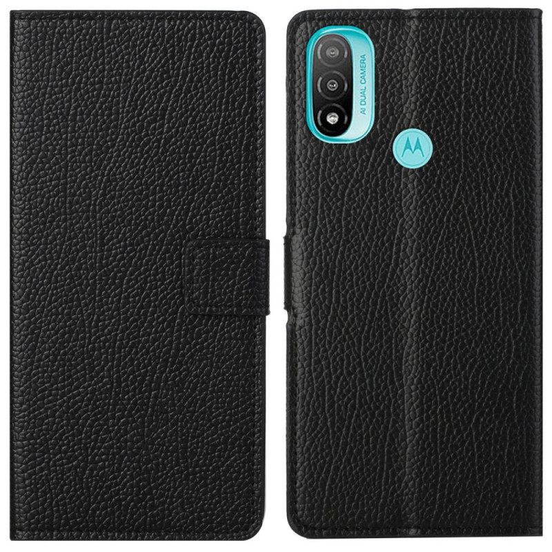 Κάλυμμα Moto G71 5G Litchi Grain Leather Effect