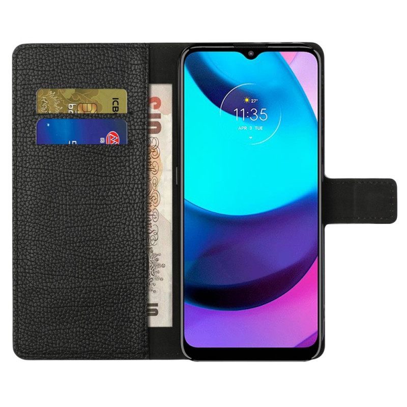 Κάλυμμα Moto G71 5G Litchi Grain Leather Effect