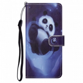 Κάλυμμα Moto G71 5G με κορδονι Panda Space Με Κορδόνι