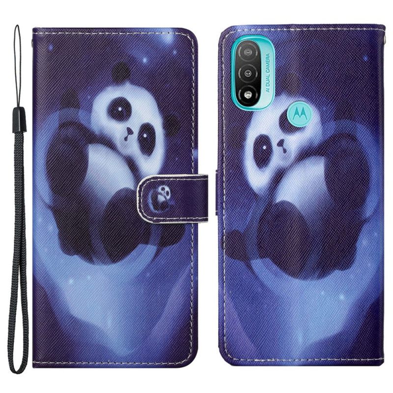 Κάλυμμα Moto G71 5G με κορδονι Panda Space Με Κορδόνι