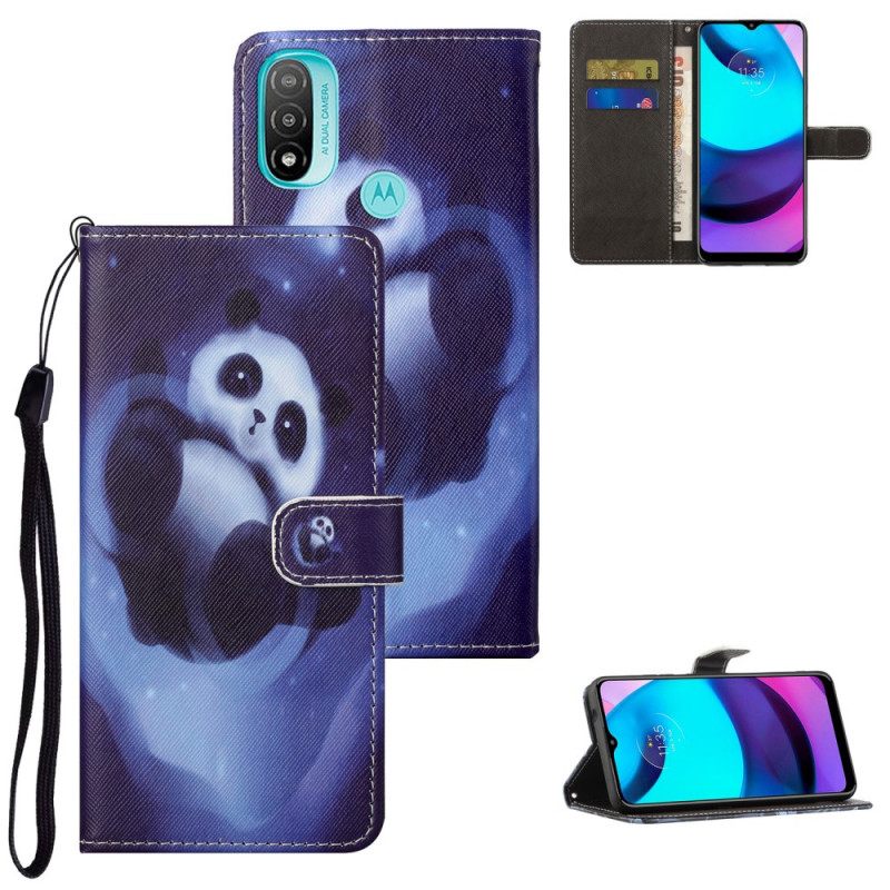 Κάλυμμα Moto G71 5G με κορδονι Panda Space Με Κορδόνι