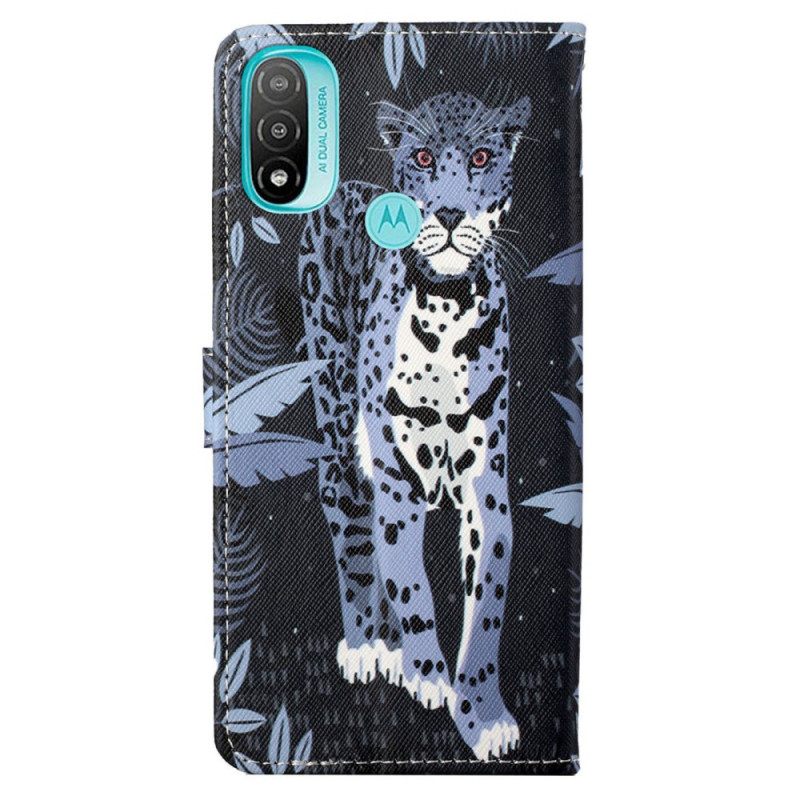 Κάλυμμα Moto G71 5G με κορδονι Strappy Leopard