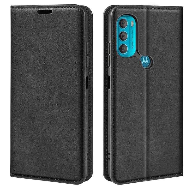 θηκη κινητου Moto G71 5G Θήκη Flip Εφέ Silk Soft Leather