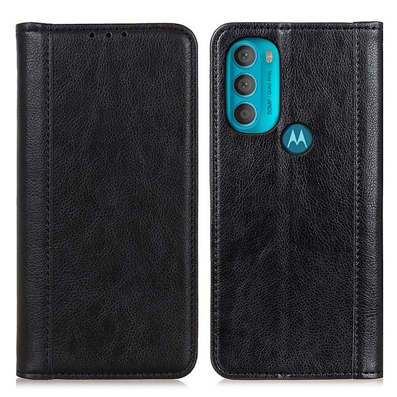 θηκη κινητου Moto G71 5G Θήκη Flip Elegance Split Leather Litchi