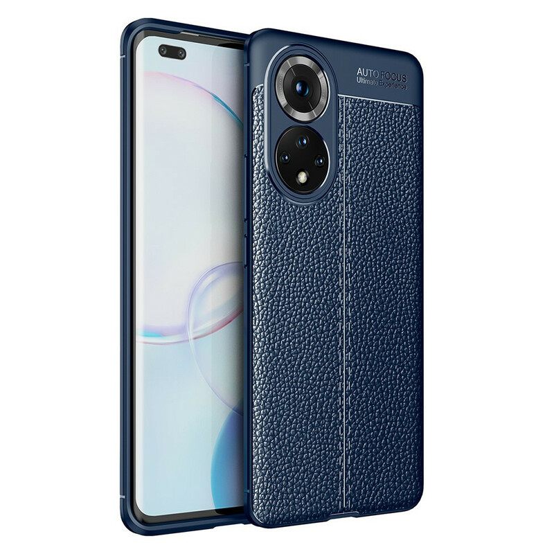 θηκη κινητου Honor 50 Pro Pro Double Line Leather Effect Litchi