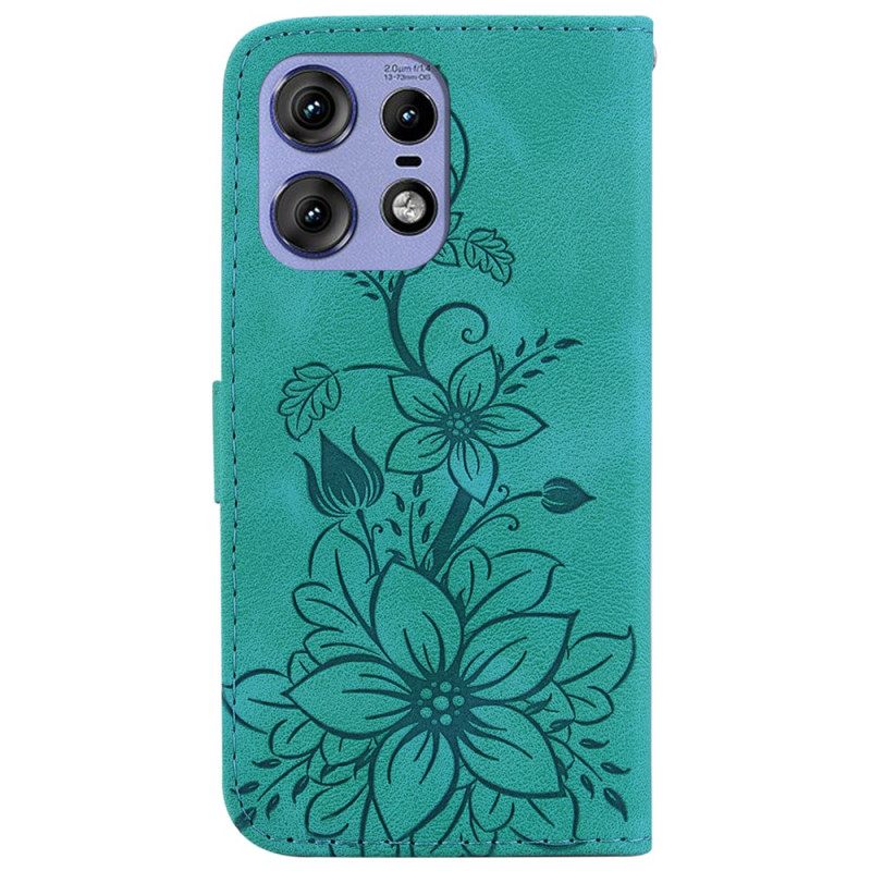 Δερματινη Θηκη Motorola Edge 50 Pro Floral Pattern