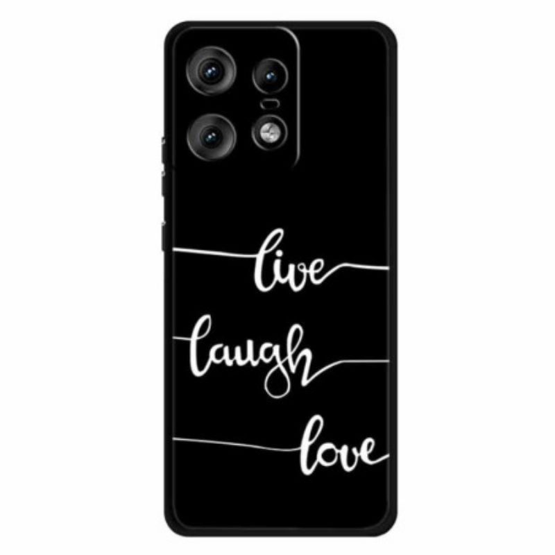 Κάλυμμα Motorola Edge 50 Pro Live Laugh Love Σιλικόνης