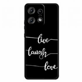 Κάλυμμα Motorola Edge 50 Pro Live Laugh Love Σιλικόνης