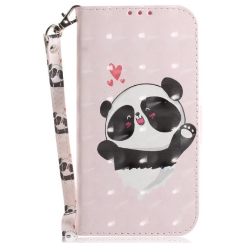 Θηκη Κινητου Motorola Edge 50 Pro Panda Love With Strap