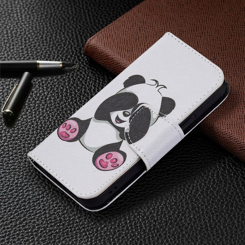 δερματινη θηκη iPhone 13 Mini Panda Fun