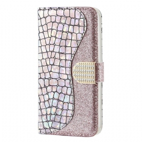 Κάλυμμα iPhone 13 Mini Crocodile Diamonds