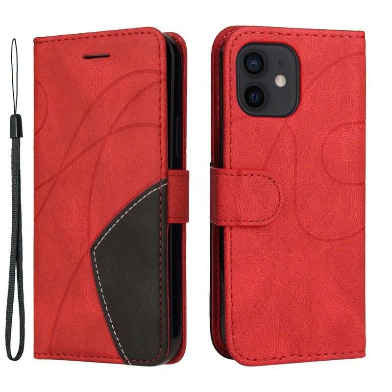 Κάλυμμα iPhone 13 Mini Δίχρωμο Signature Faux Leather