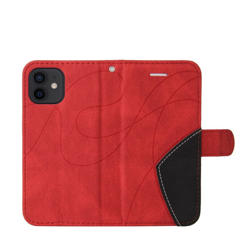 Κάλυμμα iPhone 13 Mini Δίχρωμο Signature Faux Leather