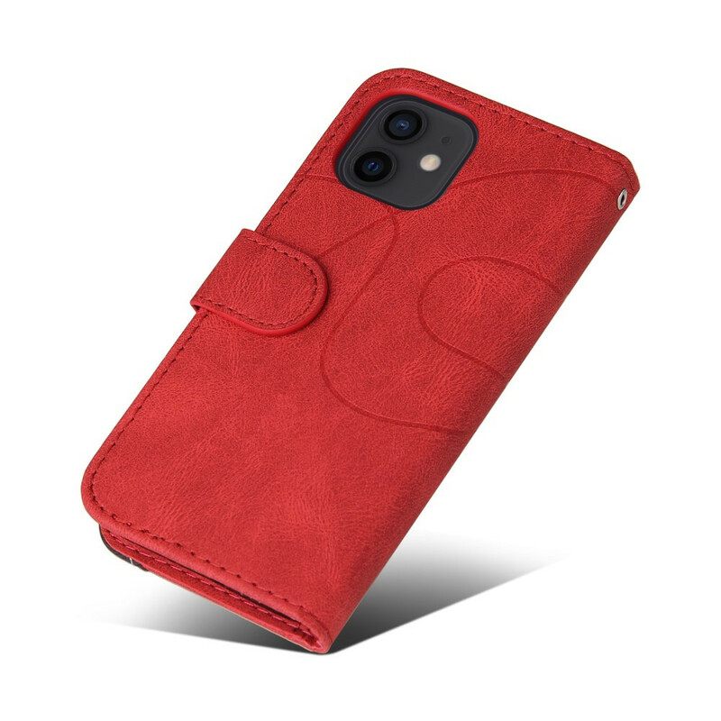 Κάλυμμα iPhone 13 Mini Δίχρωμο Signature Faux Leather