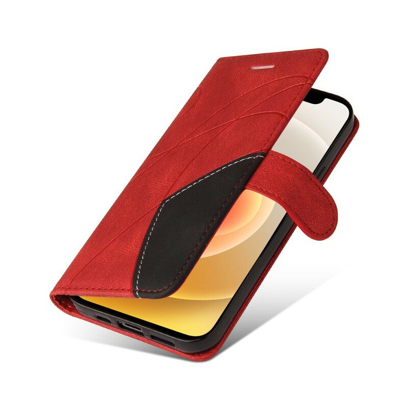 Κάλυμμα iPhone 13 Mini Δίχρωμο Signature Faux Leather