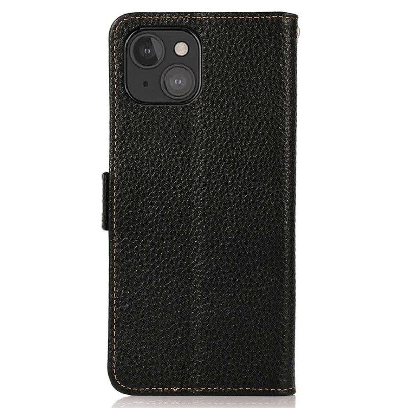 Κάλυμμα iPhone 13 Mini Khazneh Lychee Leather