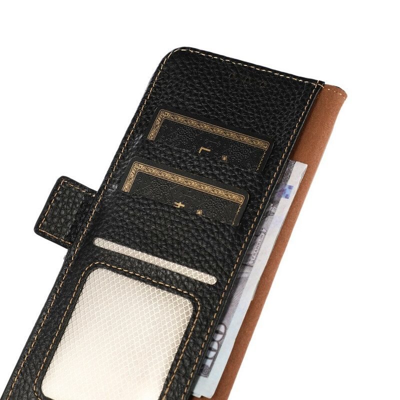 Κάλυμμα iPhone 13 Mini Khazneh Lychee Leather