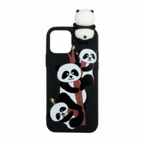 Θήκη iPhone 13 Mini 3d Pandas Στο Μπαμπού