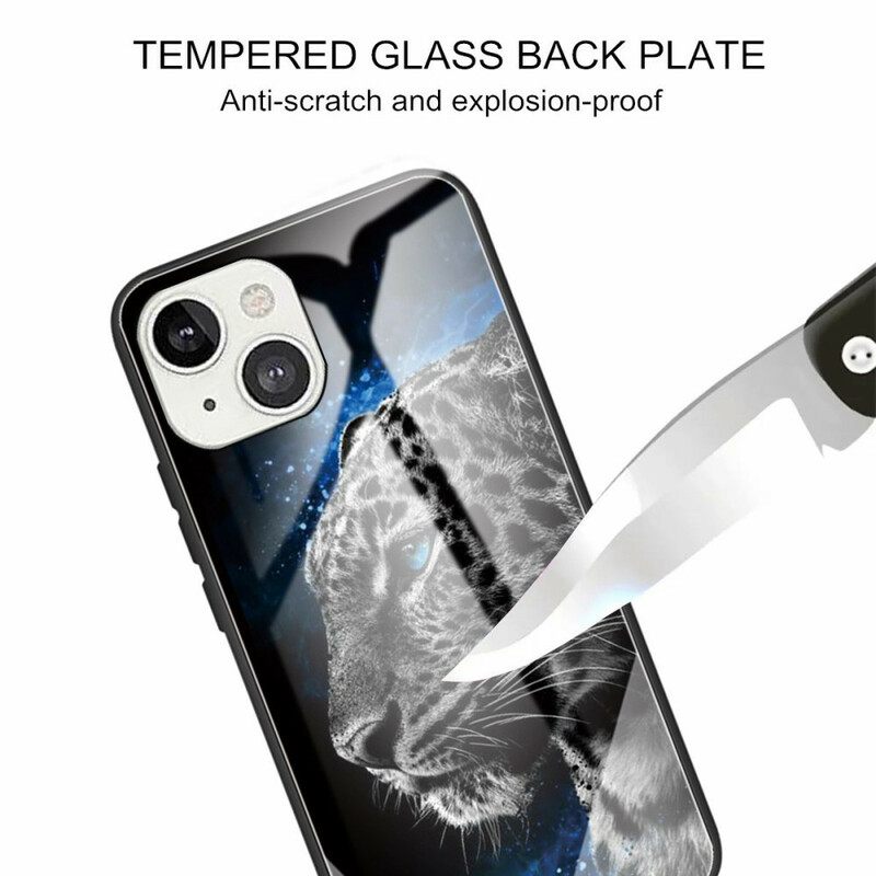 Θήκη iPhone 13 Mini Γυαλί Feline Face Tempered Glass