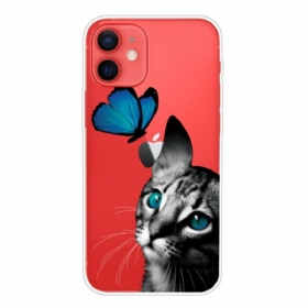 θηκη κινητου iPhone 13 Mini Γάτα Και Πεταλούδα