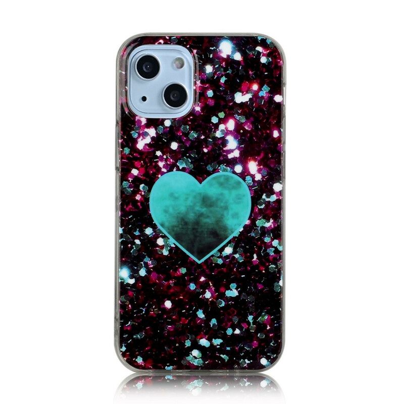 θηκη κινητου iPhone 13 Mini Μάρμαρο Glitter