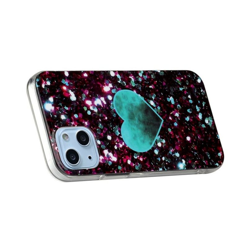 θηκη κινητου iPhone 13 Mini Μάρμαρο Glitter