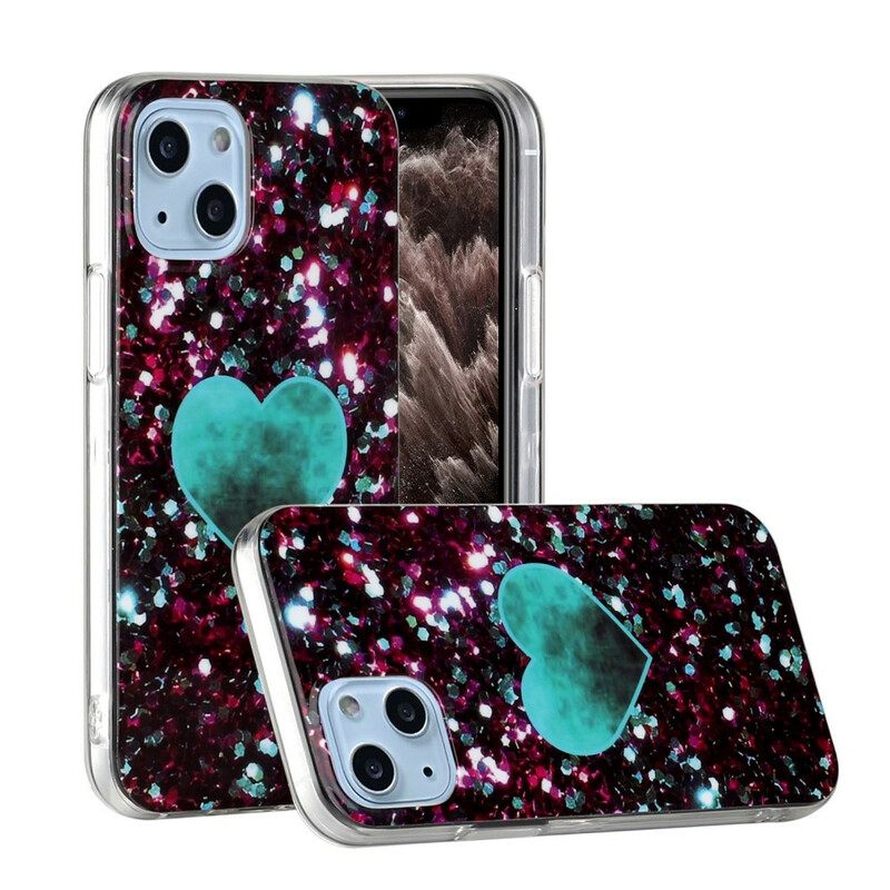 θηκη κινητου iPhone 13 Mini Μάρμαρο Glitter