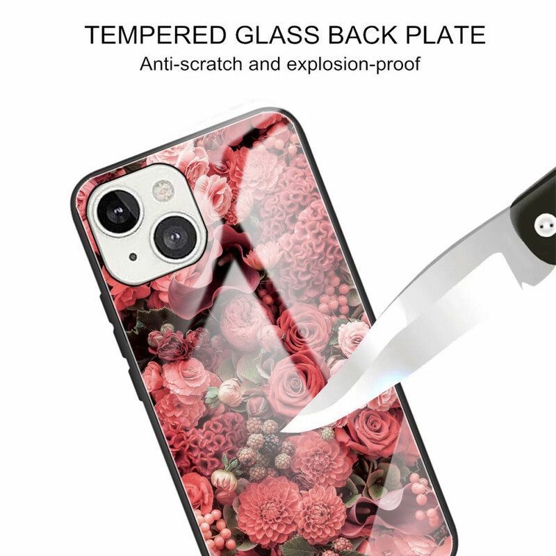 θηκη κινητου iPhone 13 Mini Rose Flowers Tempered Glass