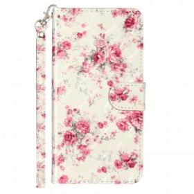 Θήκη Flip Samsung Galaxy A33 5G με κορδονι Strap Liberty Flowers