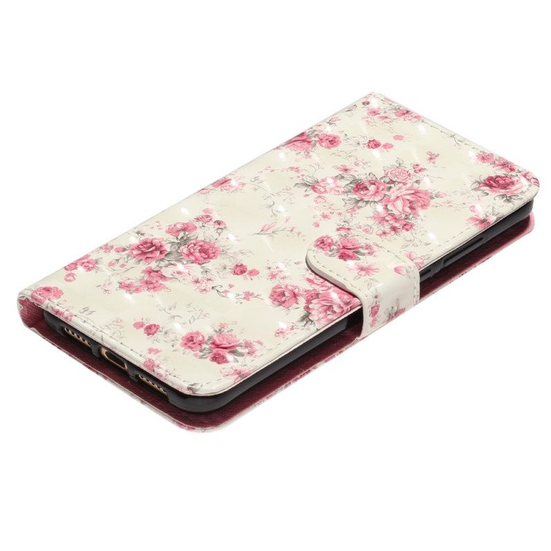 Θήκη Flip Samsung Galaxy A33 5G με κορδονι Strap Liberty Flowers