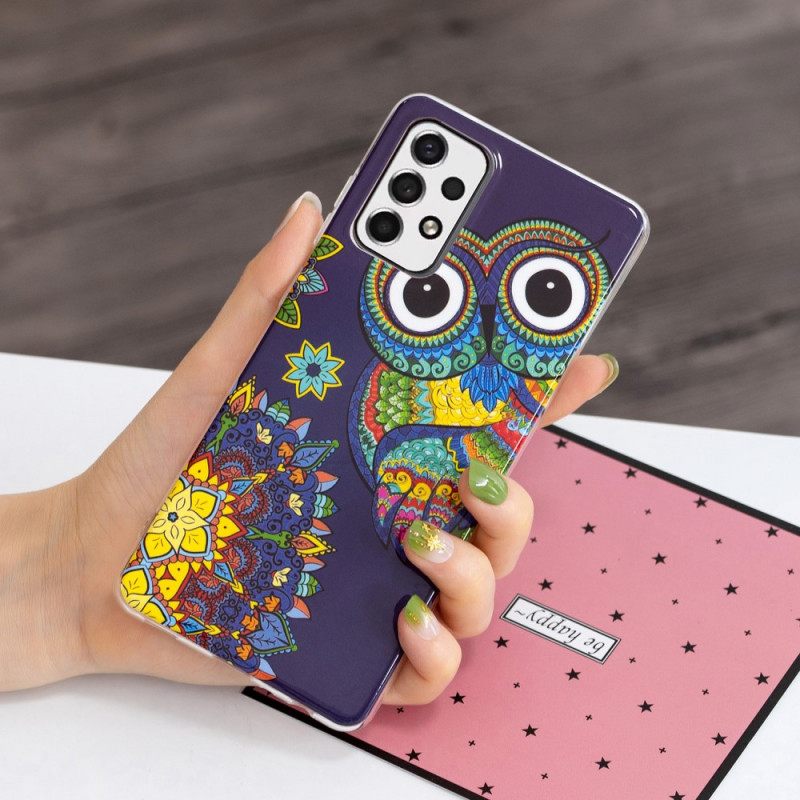 Θήκη Samsung Galaxy A33 5G Fluorescent Owl Mandala