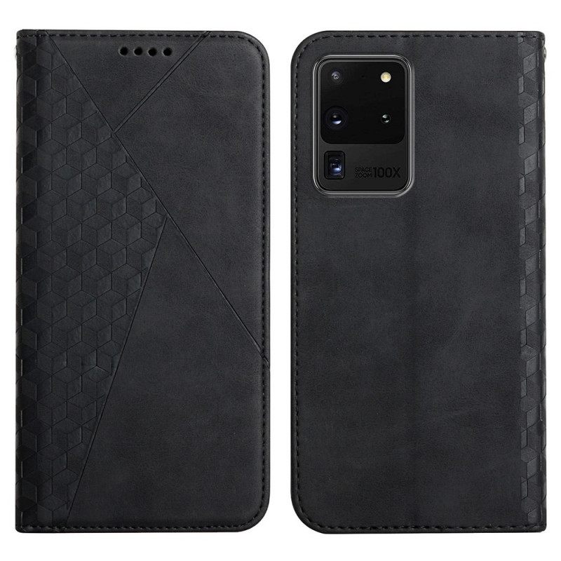 θηκη κινητου Samsung Galaxy S20 Ultra Θήκη Flip Εφέ Geo Leather