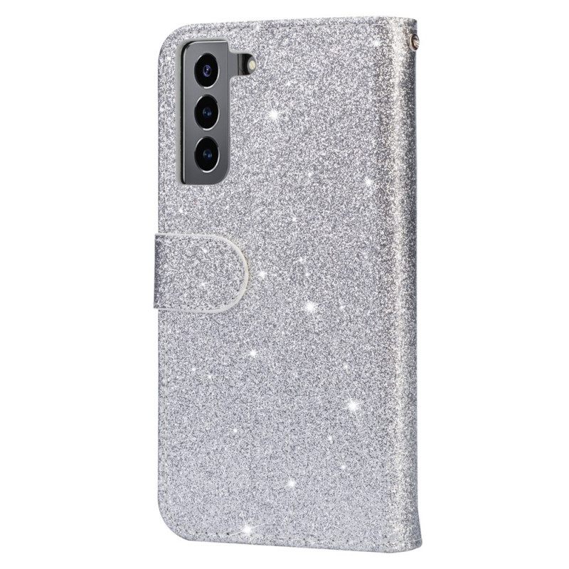 δερματινη θηκη Samsung Galaxy S22 5G Πορτοφόλι Glitter Coin