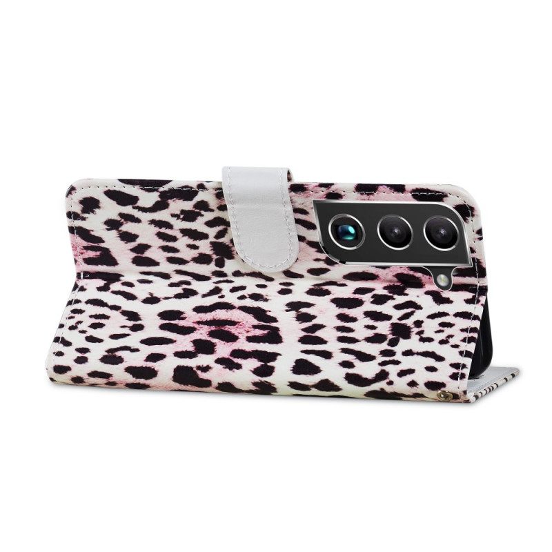 Θήκη Flip Samsung Galaxy S22 5G Leopard Print