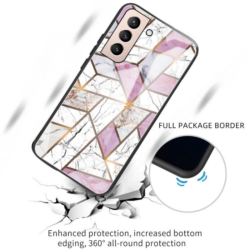 Θήκη Samsung Galaxy S22 5G Γυαλί Geometry Marble Tempered Glass